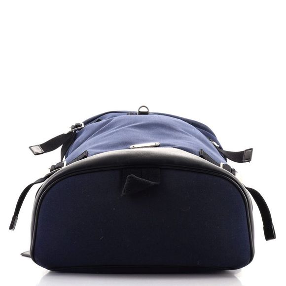 Saint Laurent Rivington Race Backpack Canvas with Leather Black, Blue - Picture 5 of 8